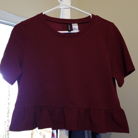 Super cute little top Burgandy - Picture 1 of 3